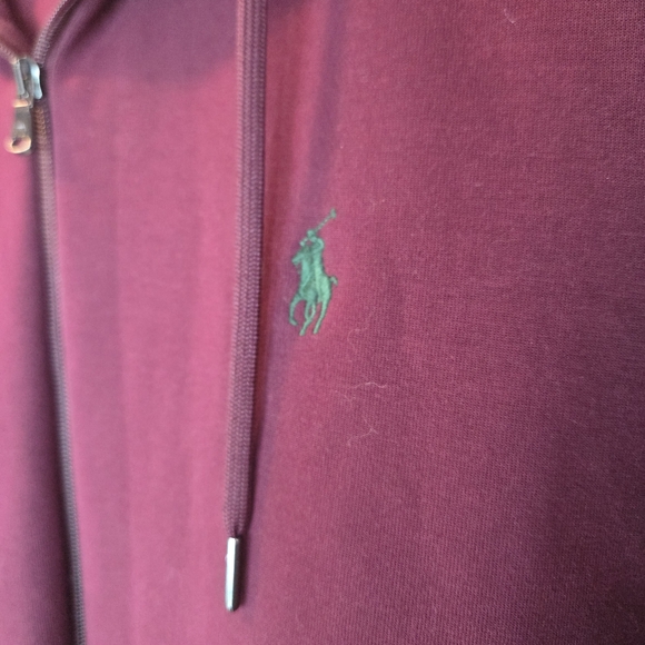 Ralph Lauren Burgundy Hoodie Jacket - Picture 7 of 7